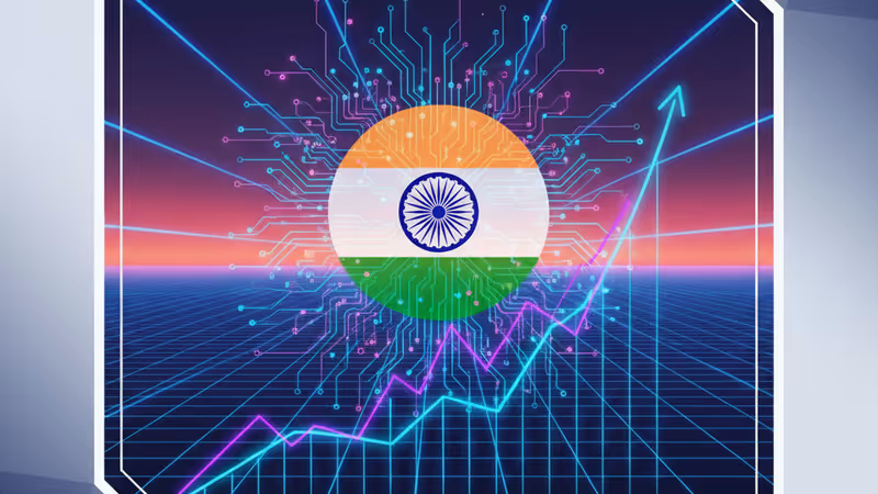 인도 스타트업 투자 트렌드와 기술 성장을 나타내는 인포그래픽