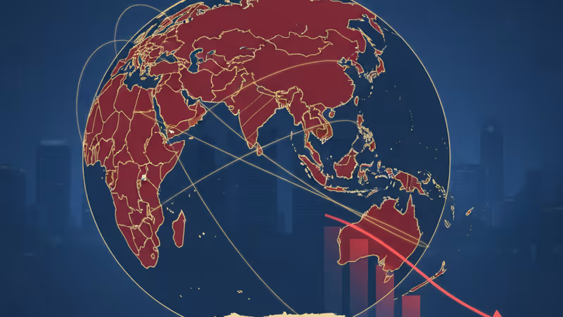 印尼盾兌美元匯率大幅下跌的示意圖