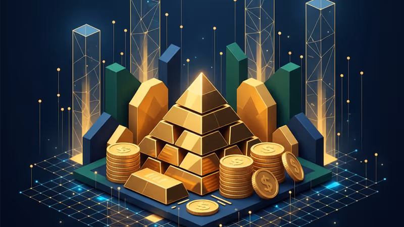 數位網路結構與法院大理石柱融合的抽象景象