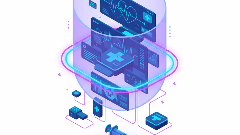 Digital medical dashboard with a protective shield icon
