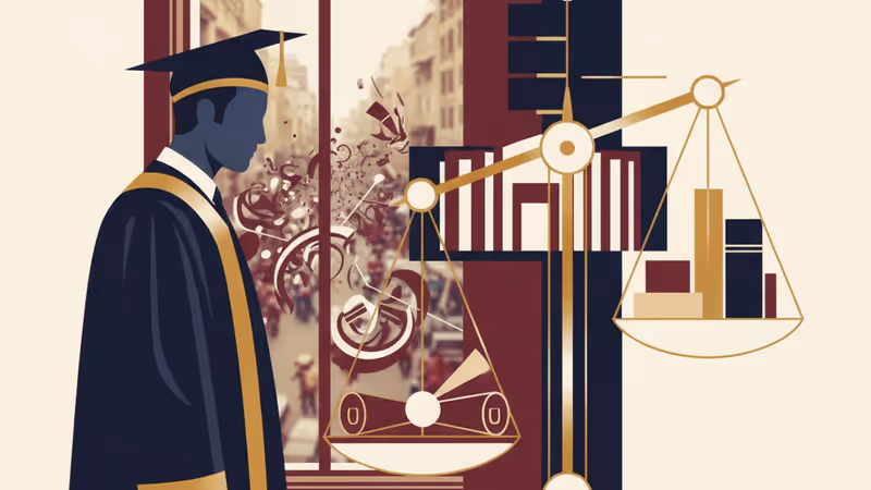 遠眺伊朗城市街道與遠方煙霧的人影剪影