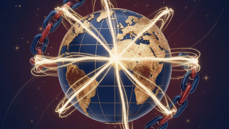 伊朗抗議現場中閃爍的手機燈光與抗爭者剪影