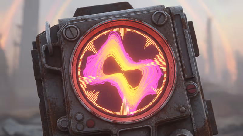 폴아웃 시리즈의 상징인 핍보이 화면에 표시된 카운트다운 타이머