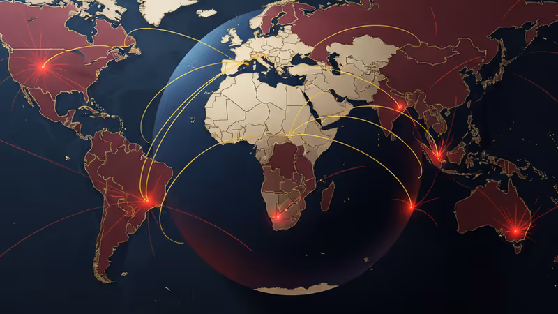 白宮背景下伊朗與委內瑞拉國旗並列的示意圖