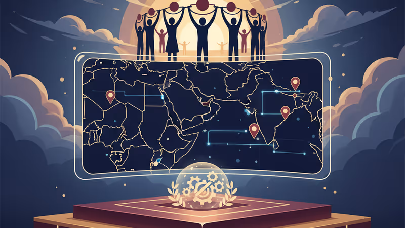 Strategic map showing Somaliland's position on the Red Sea with diplomatic icons.