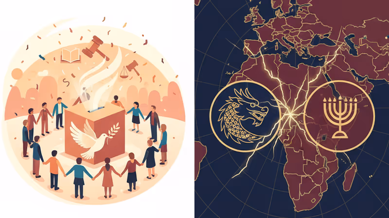 이스라엘과 중국의 깃발 그리고 소말리아 지도 실루엣