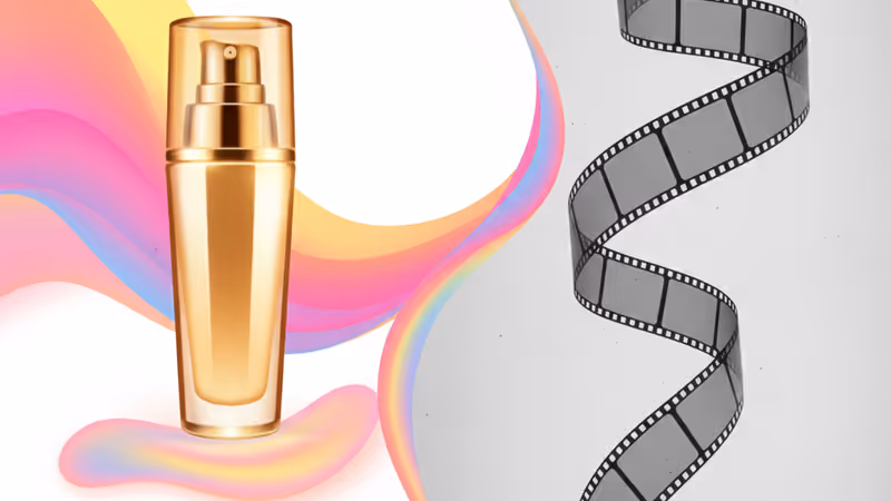 1970年代と現代の美の基準を比較する抽象的なイラスト