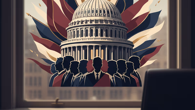 US Capitol reflected on a desk with legal documents