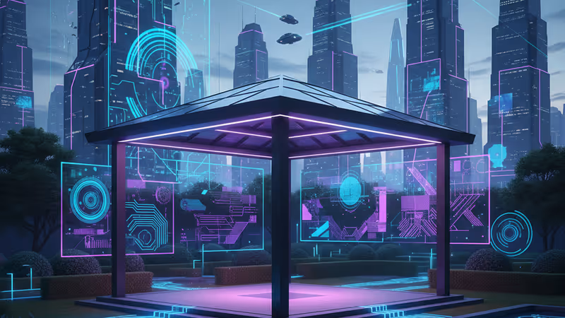 Exterior view of the Jackery Solar Gazebo