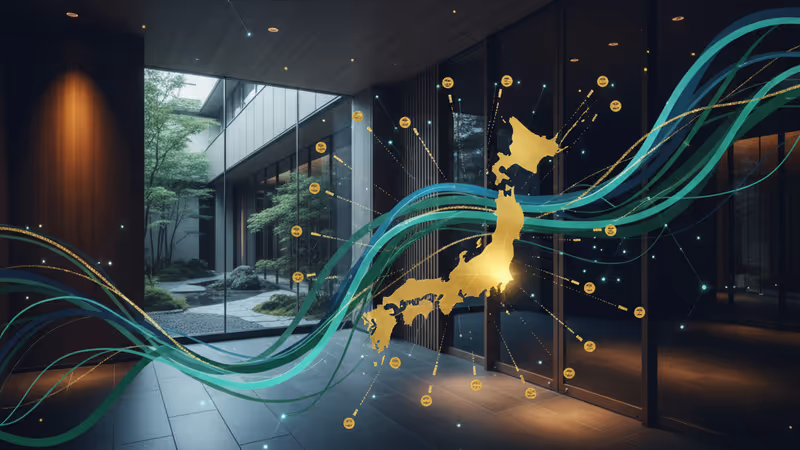 눈 내린 홋카이도 풍경과 호텔 건물 전경