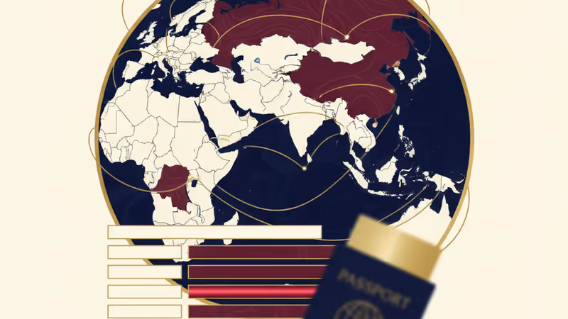 An airport departure board displaying a travel warning for Iran.