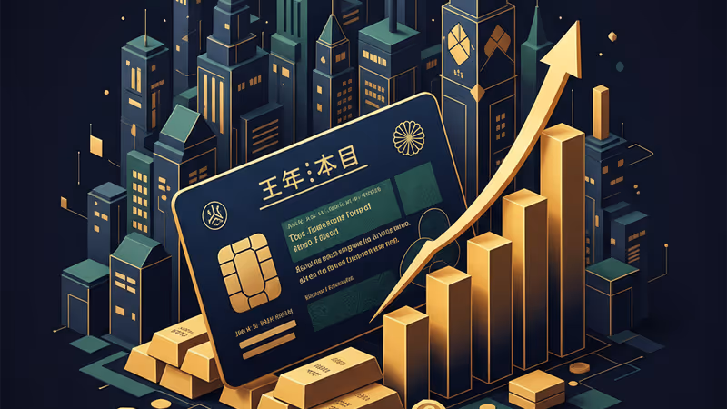 일본 체류 자격 카드와 현대적인 도심 배경