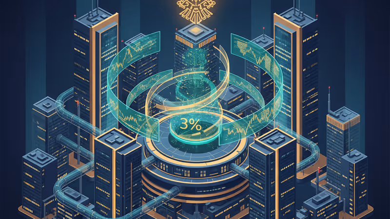 上昇する日経平均株価のチャートと東京の街並み