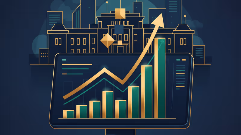 Nikkei index charts hitting record highs in Tokyo