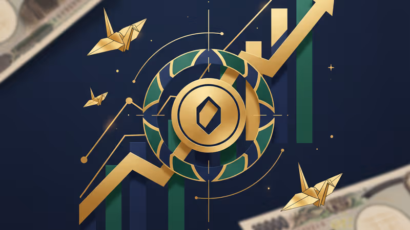 Japanese visa stamp on a passport and Yen bills