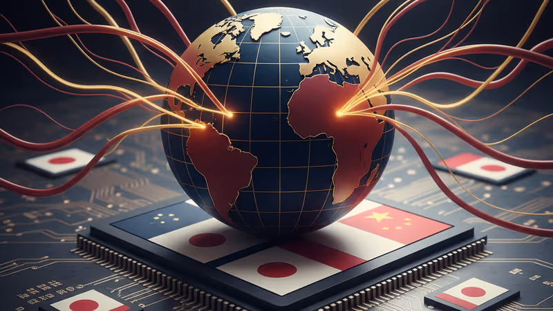 반도체 웨이퍼와 정밀 공정 레이저 이미지