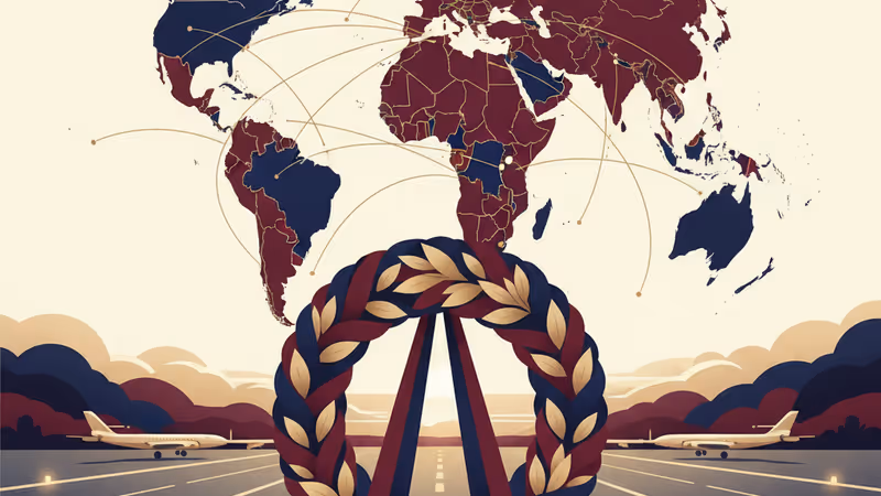 무안공항 활주로 부근에 놓인 추모의 꽃과 안개 낀 전경