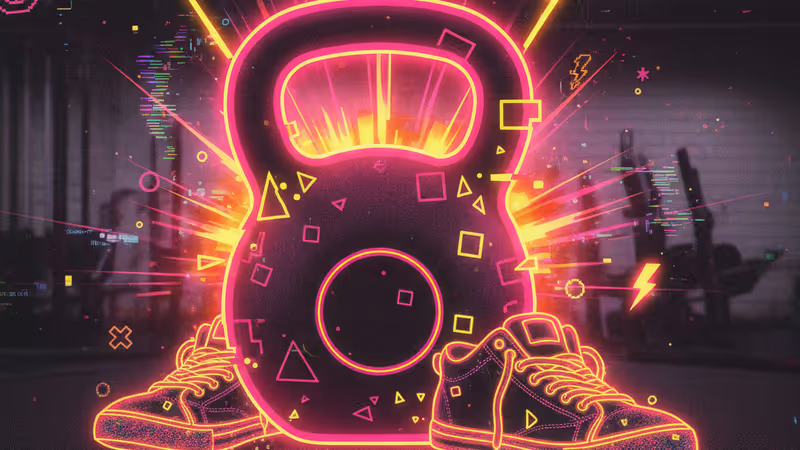 Workout equipment in a dark gym setting