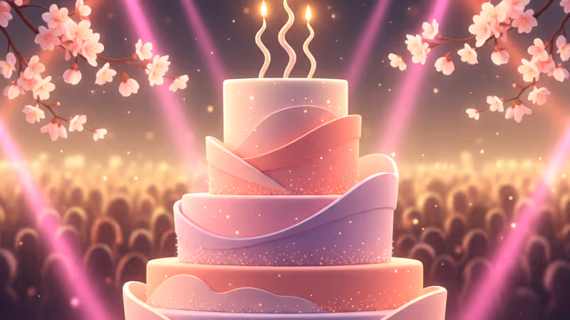 以東京夜景為背景的 BLACKPINK Jennie 30 歲生日蛋糕示意圖