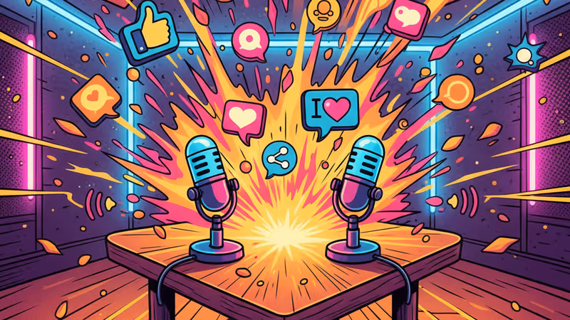 ポッドキャスト収録で笑顔を見せるジェニファー・ローレンス