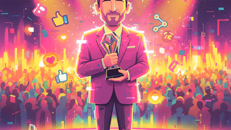 2026 크리틱스 초이스 어워즈 무대에서 트로피를 들고 수상 소감을 말하는 지미 키멜