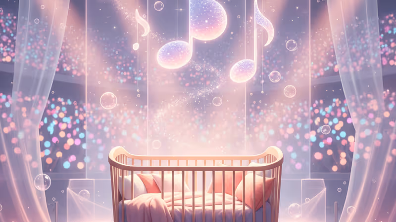 부드러운 햇살이 들어오는 따뜻한 분위기의 아기방