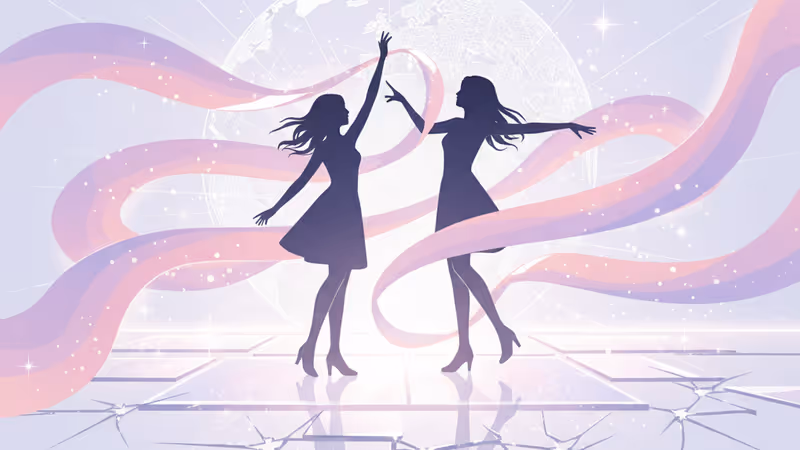 夜の街灯の下に立つ二つの人影が象徴するアイドルのプライベートと騒動のイメージ