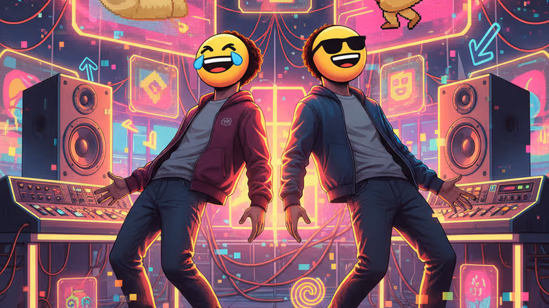 Josh Charles and Travis Kelce laughing together on a film set