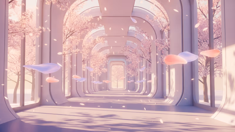 Interior view of a dark, blockaded building corridor