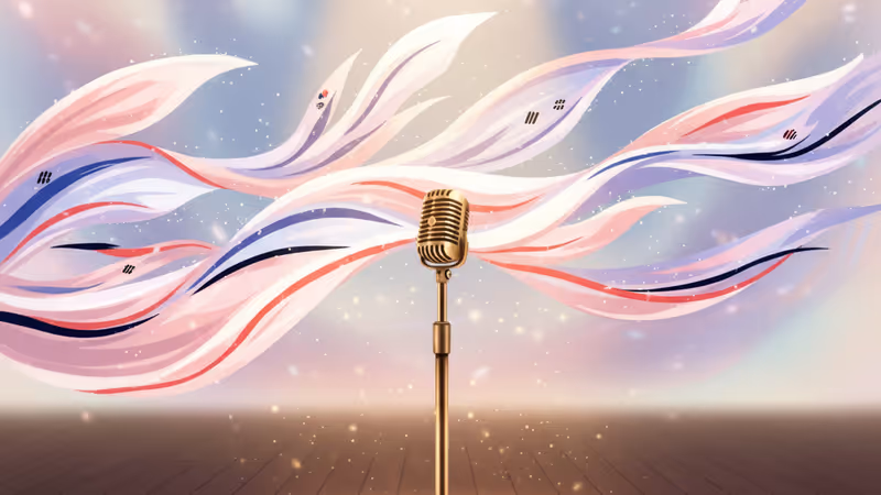 舞台上的麥克風與聚光燈，象徵BoA離開SM娛樂後的全新啟航。