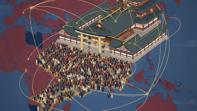 도쿄 칸다 묘진 신사에서 참배하는 직장인들의 모습