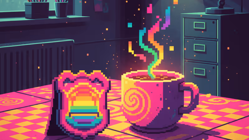 A cinematic detective-themed setup representing Mare Sheehan's world