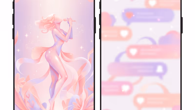 KATSEYE Daniela on stage contrasted with social media feedback icons