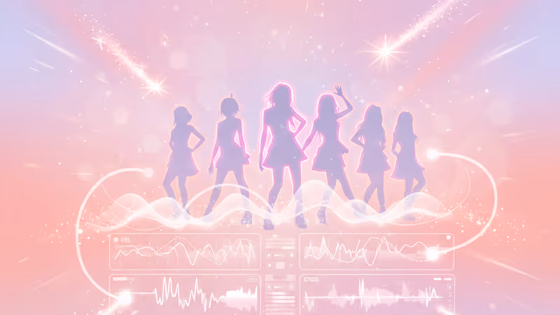 Digital graphic symbolizing KATSEYE's No. 29 Billboard Hot 100 entry