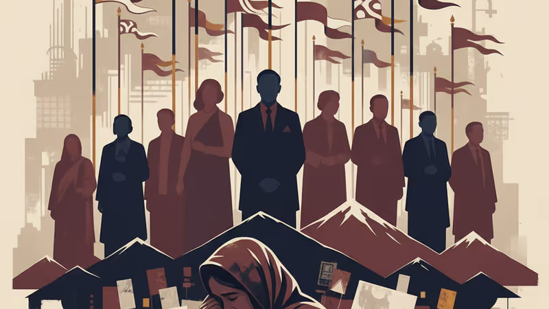 已故前總理齊亞的肖像與孟加拉國旗