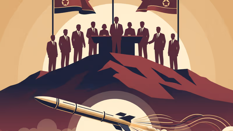 北朝鮮のミサイル発射実験の様子