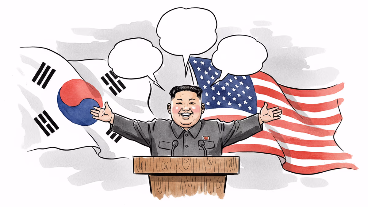 김정은, 당 대회서 '환경 변화 불구 전진' 강조...한미엔 침묵