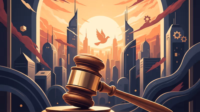 Composite image of a legal gavel and the Seoul Metropolitan Council building