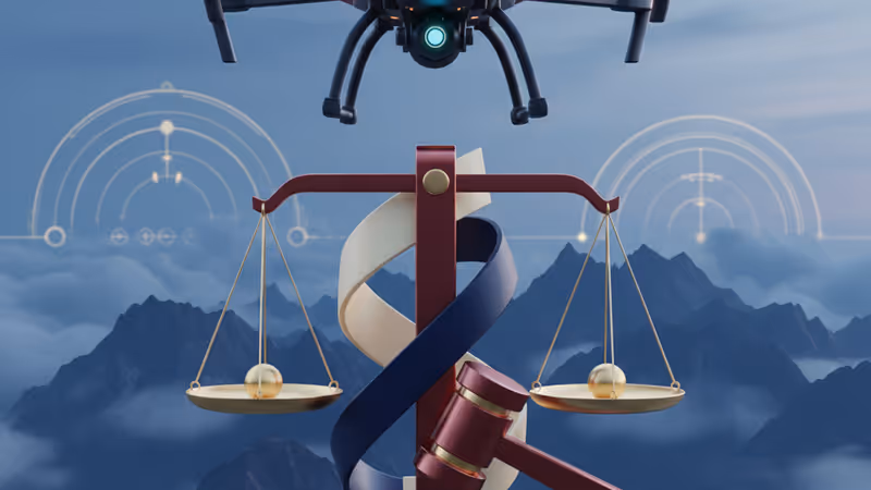 휴전선 부근 안개 낀 산악 지대 상공을 비행하는 무인기