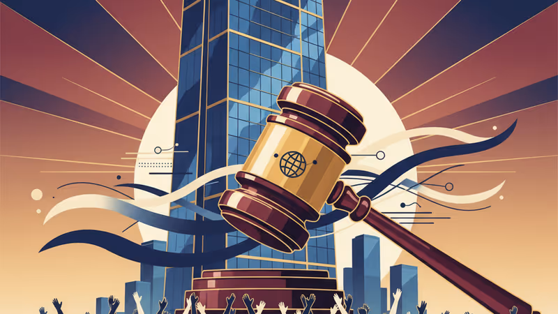 韓国とオーストラリアの都市景観を背景にした不動産規制のイメージ図