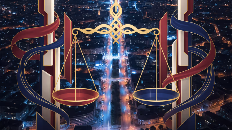 코소보 프리슈티나 광장에 모인 지지자들과 선거 유세 현장