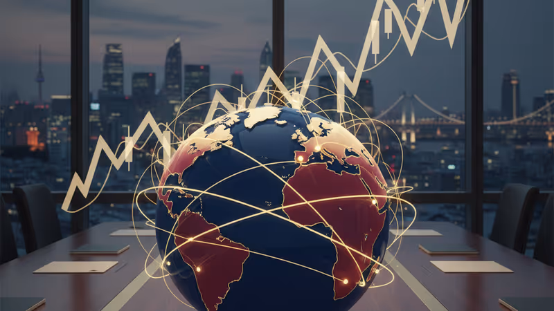 코스피 5,000 돌파와 상법 개정안을 상징하는 주식 시장 전광판