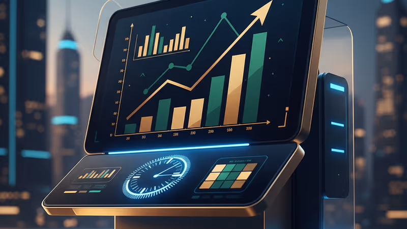 KOSPI 4,000突破を祝う韓国取引所のデジタル電光掲示板