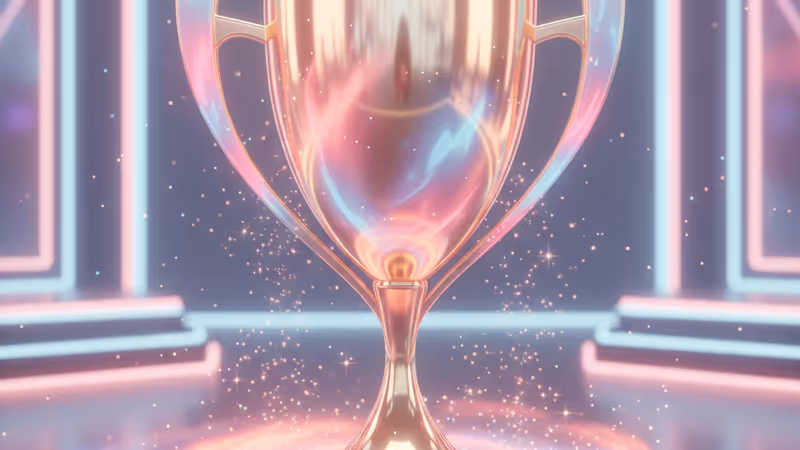 83회 골든글로브 트로피와 KPop 데몬 헌터 포스터