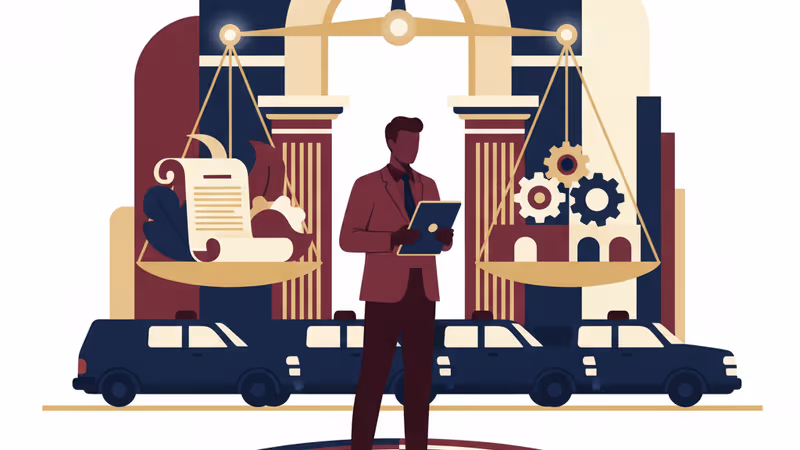 A silhouette of a legal observer in a tense standoff with federal vehicles.