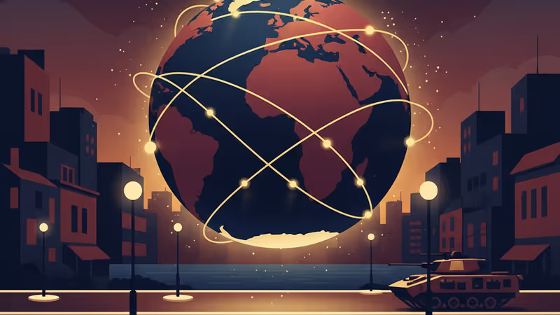 Security forces patrolling downtown Latakia, Syria, under curfew