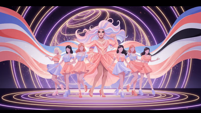 2025 SBS 가요대전 무대 위 르세라핌과 나나 영롱 킴