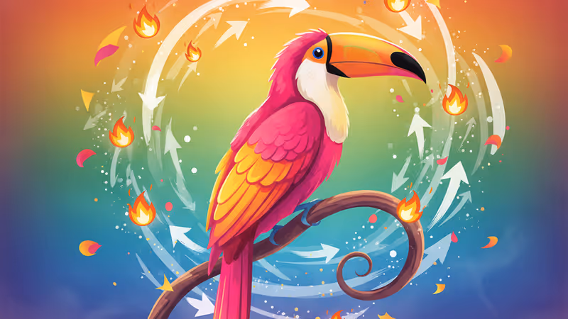 A vibrant tropical bird perched on a branch in the Costa Rican jungle