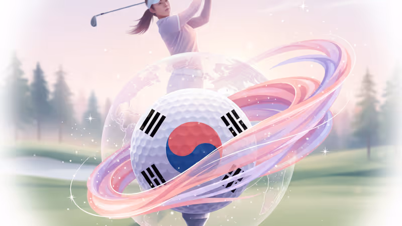 青空の下、力強くスイングする李東恩選手の姿