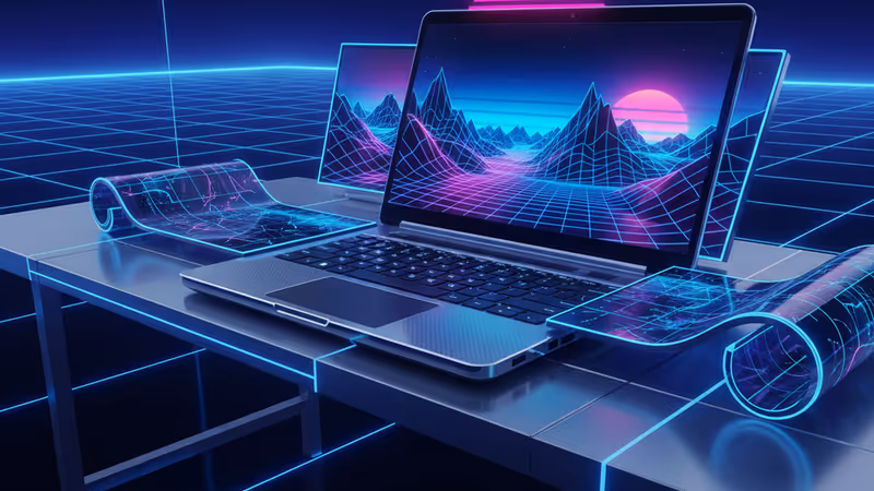 Lenovo 可橫向拉伸螢幕的概念遊戲筆電